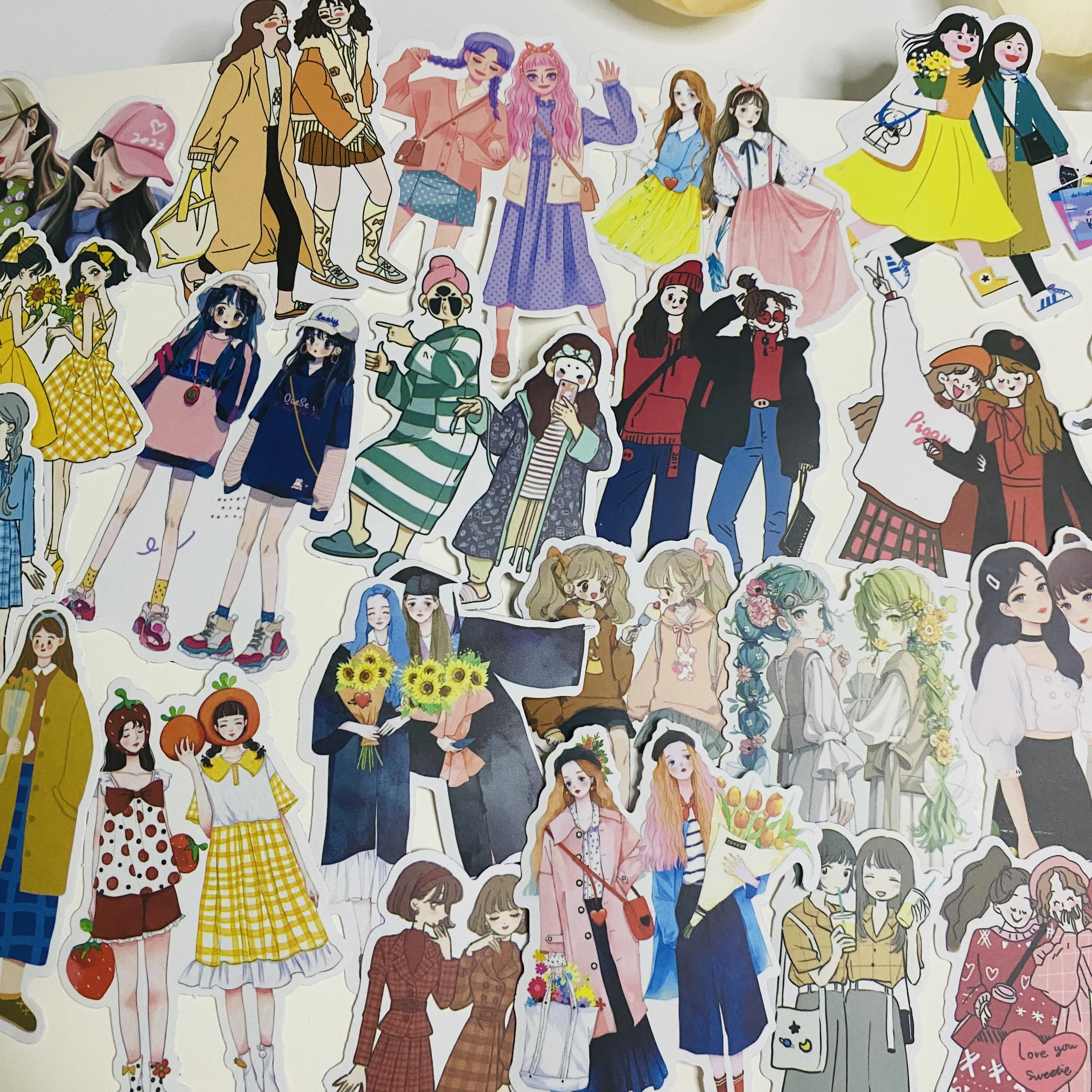 

52PCS Girlfriends Character Stickers 04 DIY Scrapbooking Journal Collage Phone Diary Album Happy Plan Gift Decoration