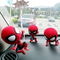 marvel spider man shakes his head doll hero expedition surrounding manual reconnection alliance 4 car accessories decoration