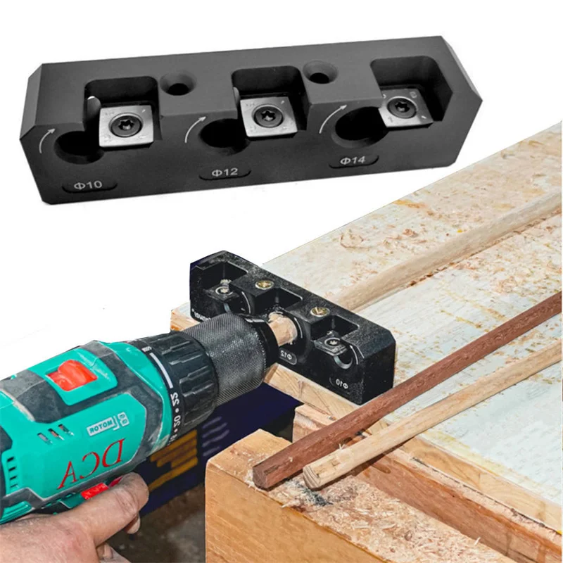 Round Rod Drill Milling Blade DIY Tools 10mm 12mm 14mmWoodworking Dowel Pins Maker trimmer carbide tool router Electric woode
