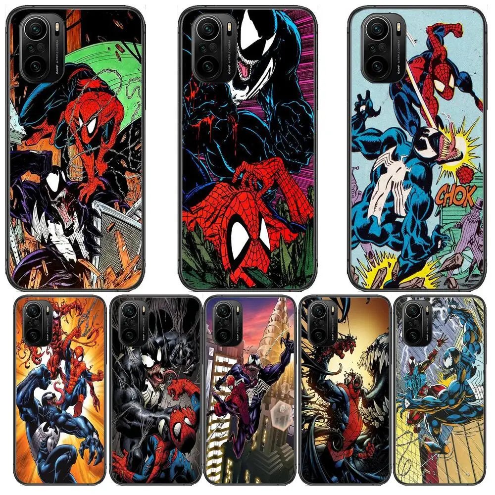 

Venom VS Spider Man Phone Case For xiaomi redmi POCO F1 F2 F3 X3 Pro M3 9C 10T Lite NFC Black Cover Silicone Back Prett mi 10 ul