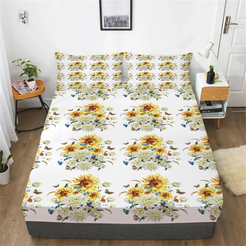 Комплект постельного белья с 3D подсолнухами для женщин и девочек комплекты