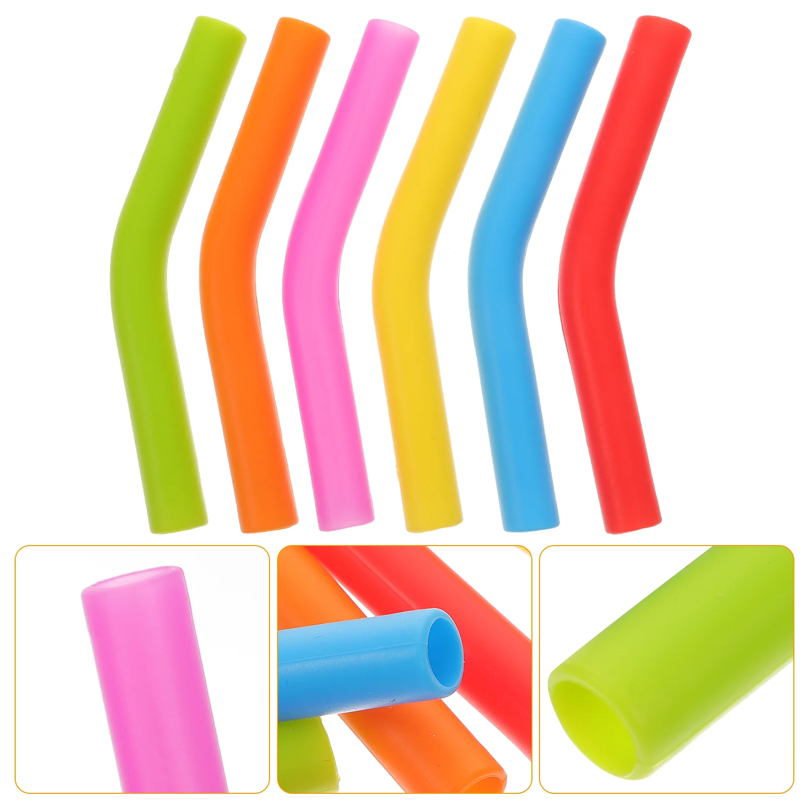 

Rubber Head Drinking Straw Tip Cover Stainless Steel Straws Metal Silicone Covers Tips