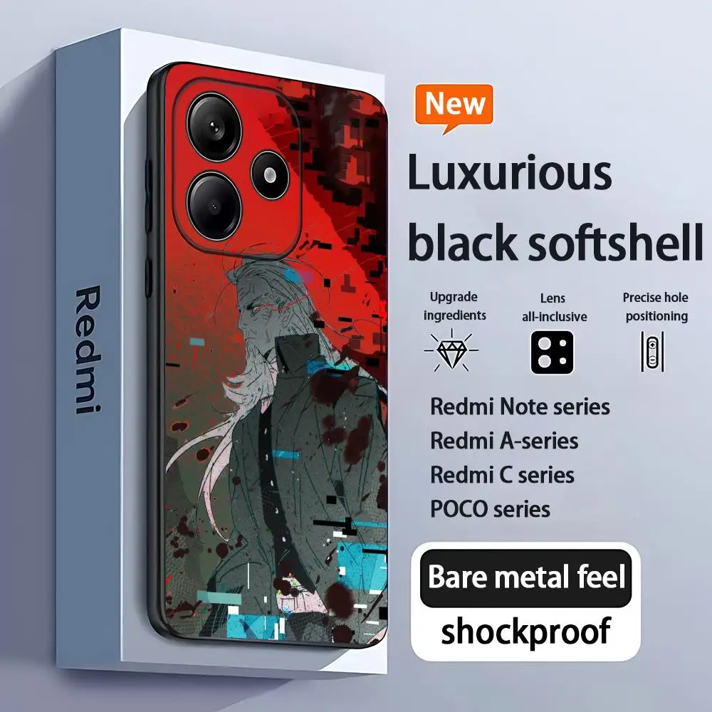 Модный чехол GOLDEN KAMUY для Xiaomi Redmi Note 15 14 13 12 11 Pro Plus S 5G 14C A3, мягкий черный чехол для телефона (art.: 3920dc8a6ff22) - 3920dc8a6ff22