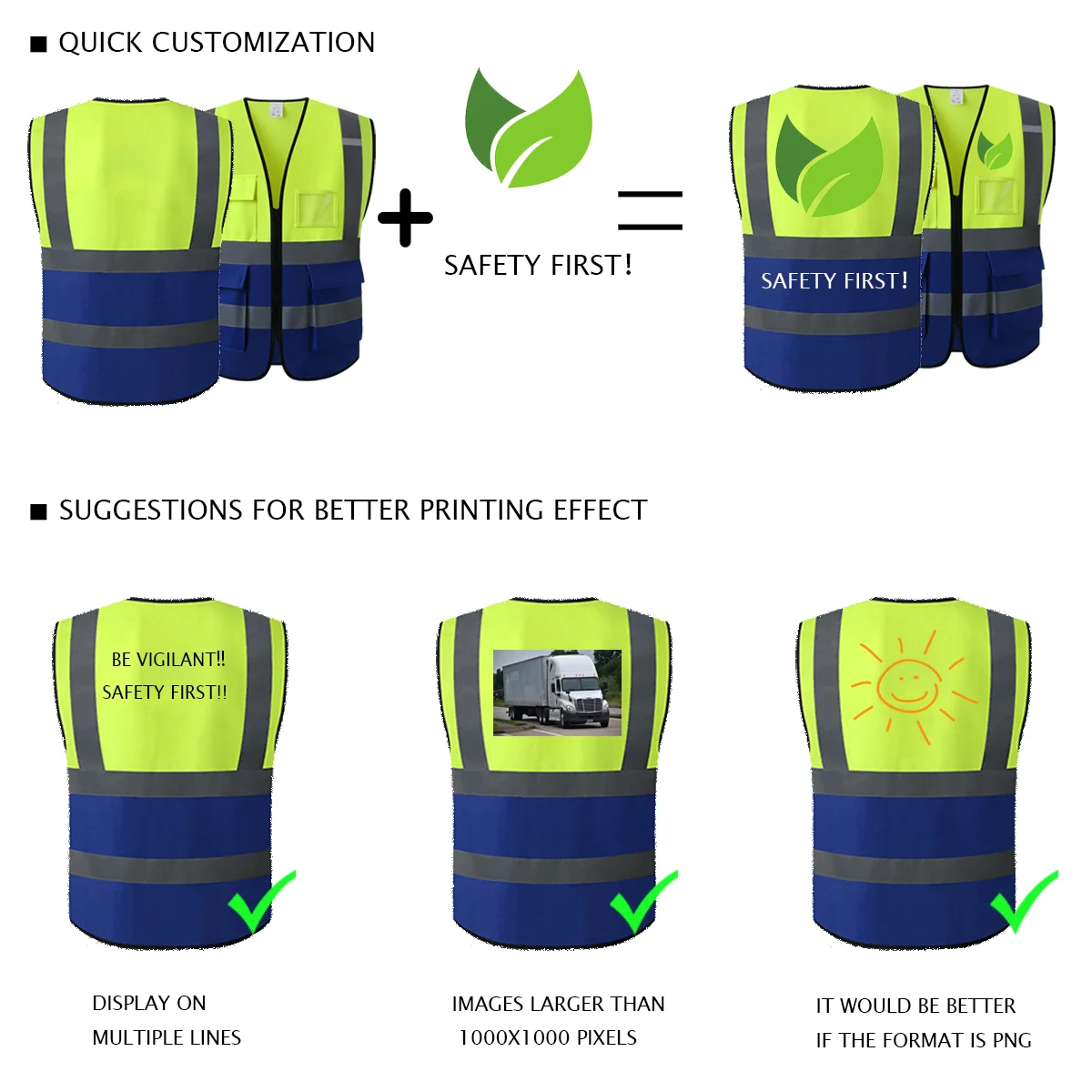 Safety Vest High Visibility Reflective Night Construction Work Security Adults Unisex Zipper and 5 Pockets Traffic Workwear enlarge