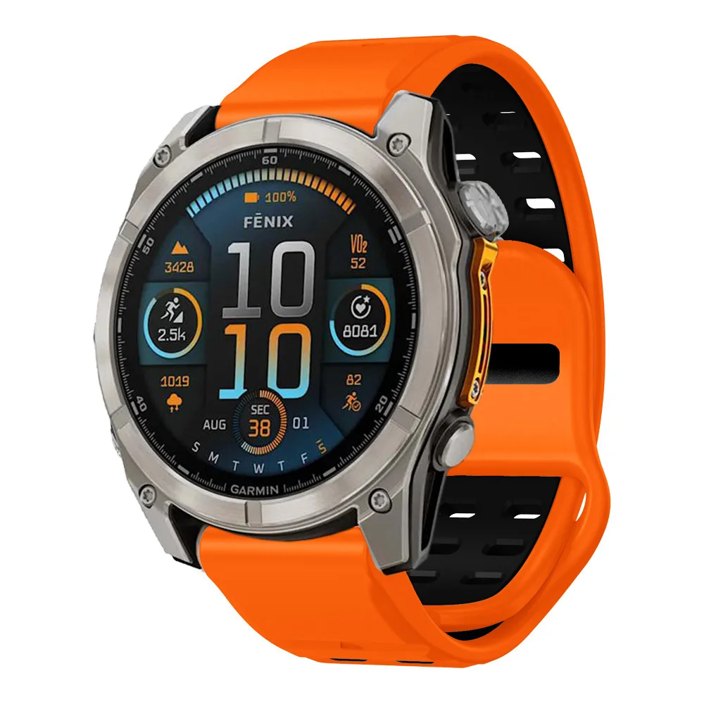 Фото Ремешок Quickfit 26 мм, 22 мм для часов Garmin Fenix 8 51 мм 47 мм 7X 6X Epix Pro 5X Enduro 3 2 Быстросъемный силиконовый браслет №5
