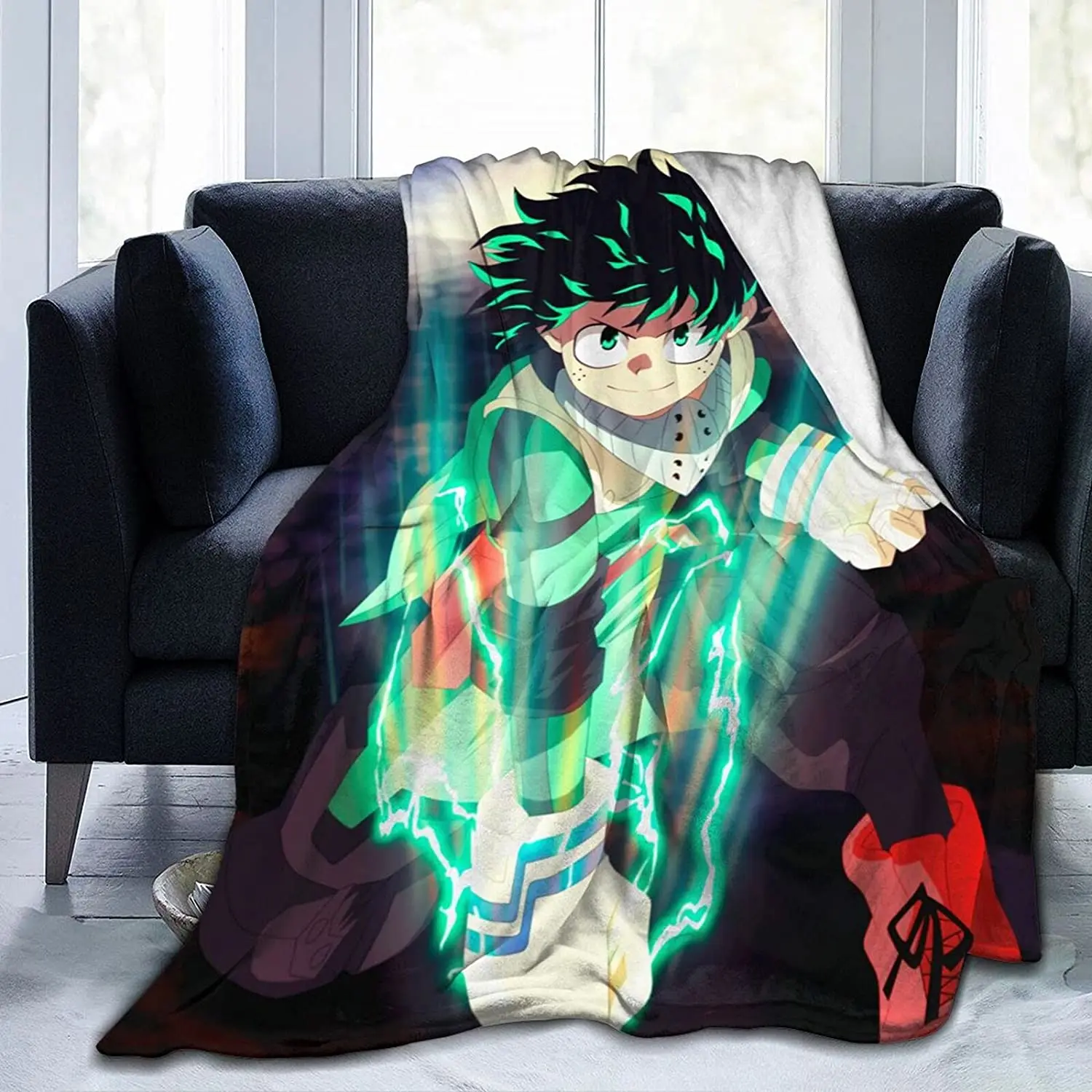 

Izuku Midoriya Fluffy Soft and Comfortable Blanket, Anime Warm Embrace of Sympathy