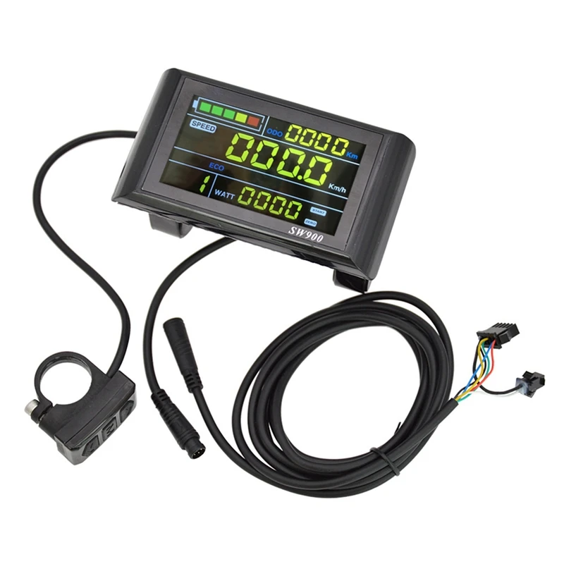 

ЖК-дисплей, панель управления, дисплей SW900 24 36 48 в 52 в 60 в для электрического скутера, 6-контактный разъем, индикатор скорости и времени езды