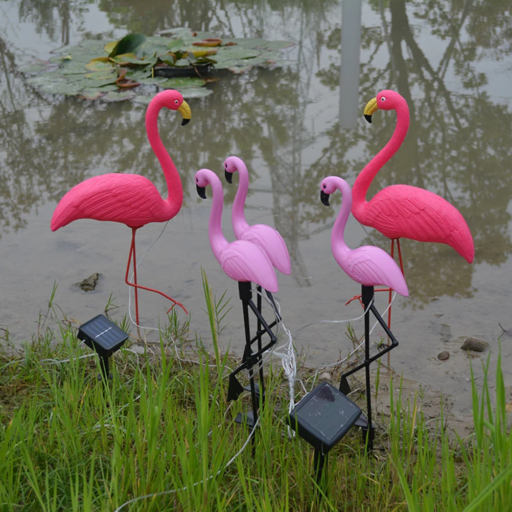 

Solar Lights Garden Landscape Light Outdoor Lawn Flamingo Stake Stick Lamp Yard Lighting Led Pathway Markers Lamps Energy