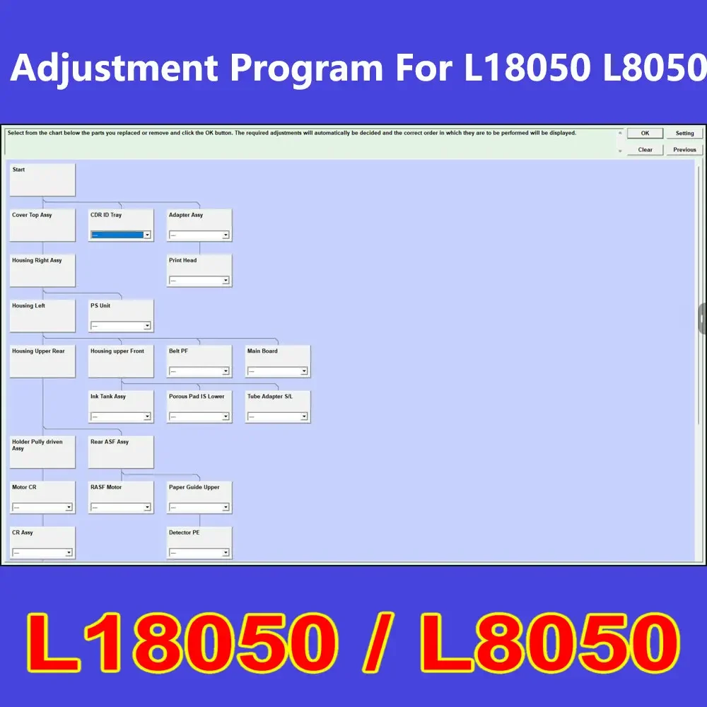 L18058 L8058 AdjProg Программный набор инструментов для регулировки программного