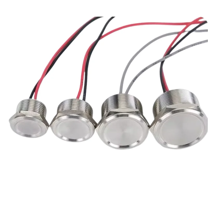 

5 шт. пьезоэлектрический переключатель 16/19/22 мм водонепроницаемый металлический сенсорный датчик подводная кнопка пьезоэлектрический сенсорный переключатель IP68