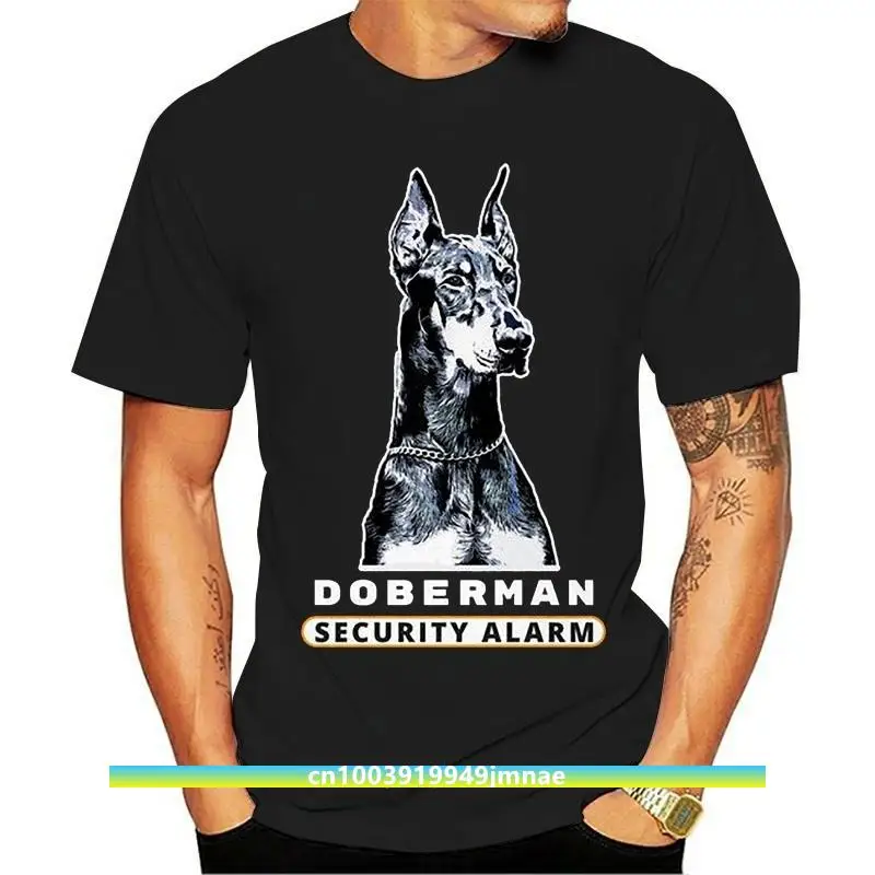 

Hot Sale Summer Men Doberman Dog - Security Alarm T-shirt Elegant Cotton Tee Shirt