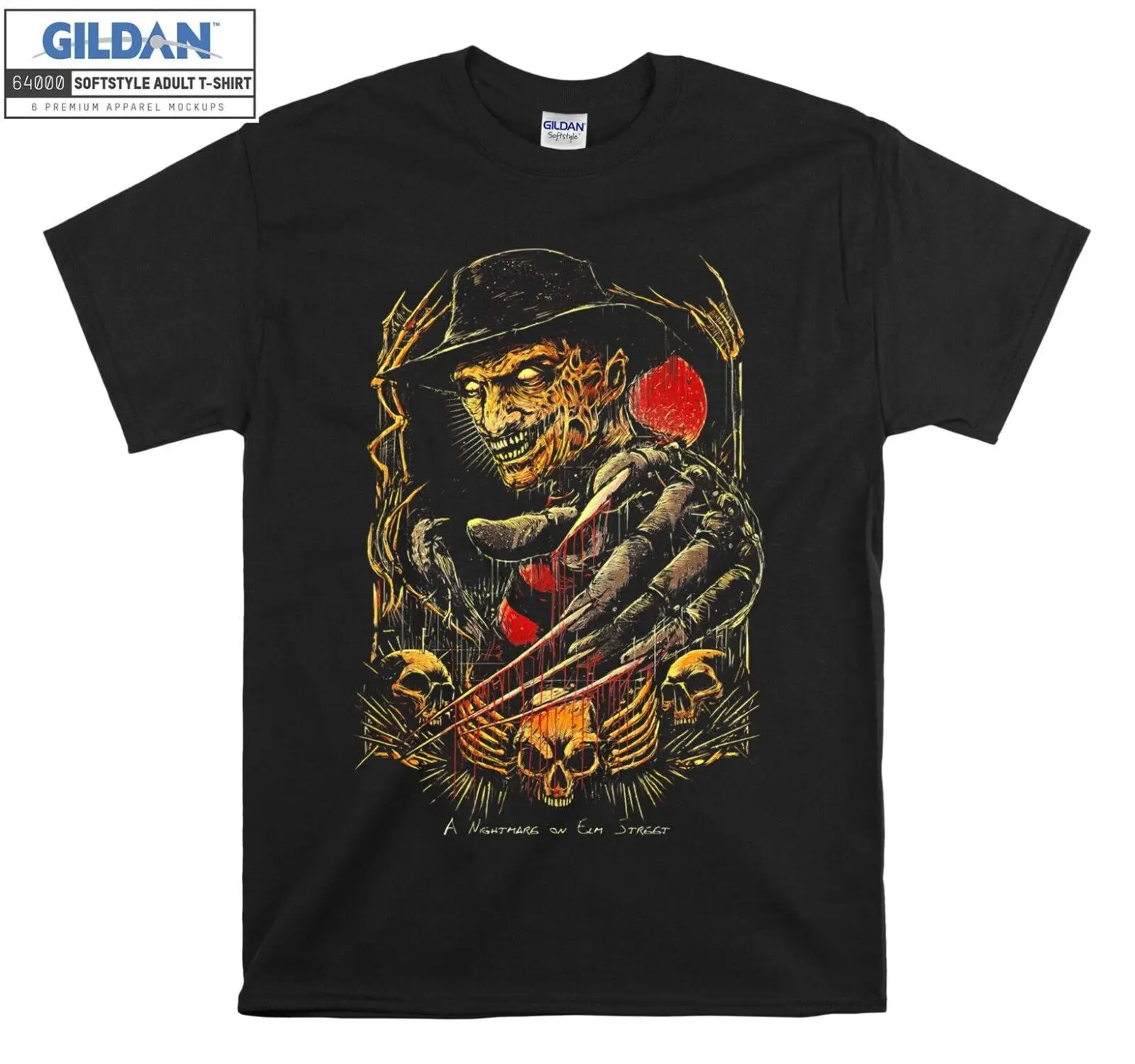 Freedy Krueger Хэллоуин ужас футболка F171