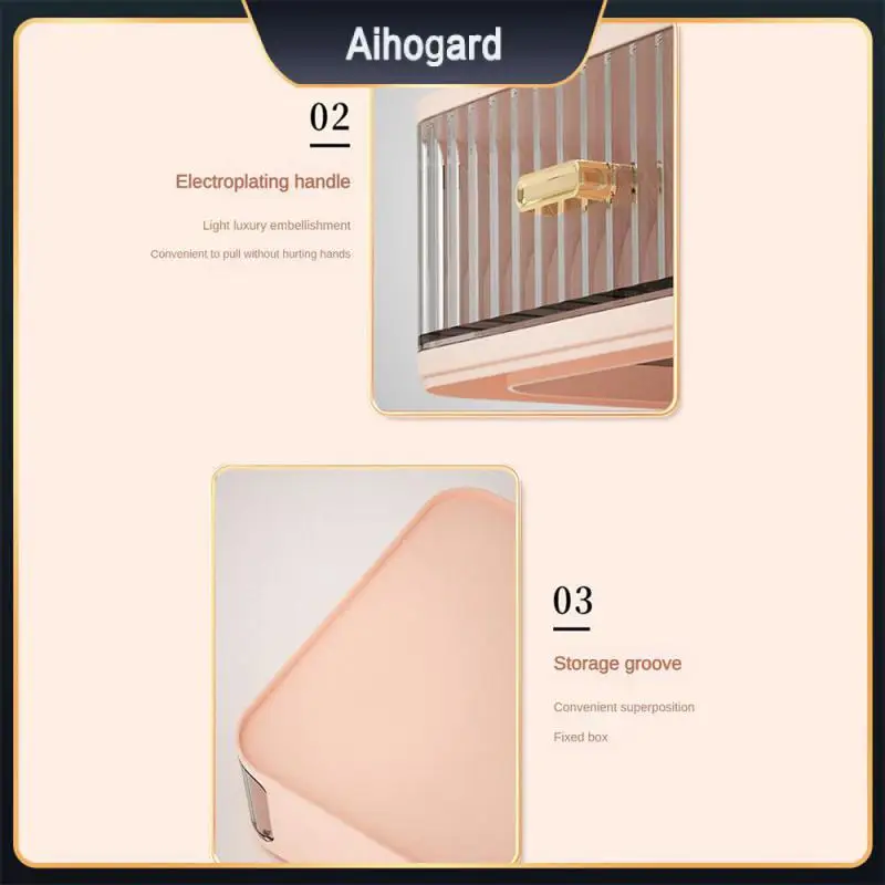 

Для хранения косметики, искусственная кожа, большой объем, органайзер для макияжа в скандинавском стиле, многослойная коробка для косметик...