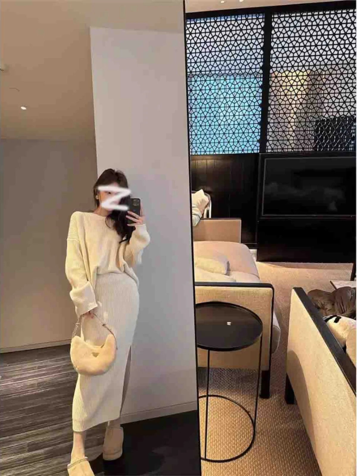 Idle Sle Wear Вязаный костюм Платье Женский осенне-зимний новый корейский Юбка с