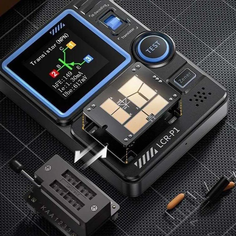 LCR-P1 тестер транзисторов диод триод емкометр сопротивление LCR ESR метр MOSFET NPN PNP