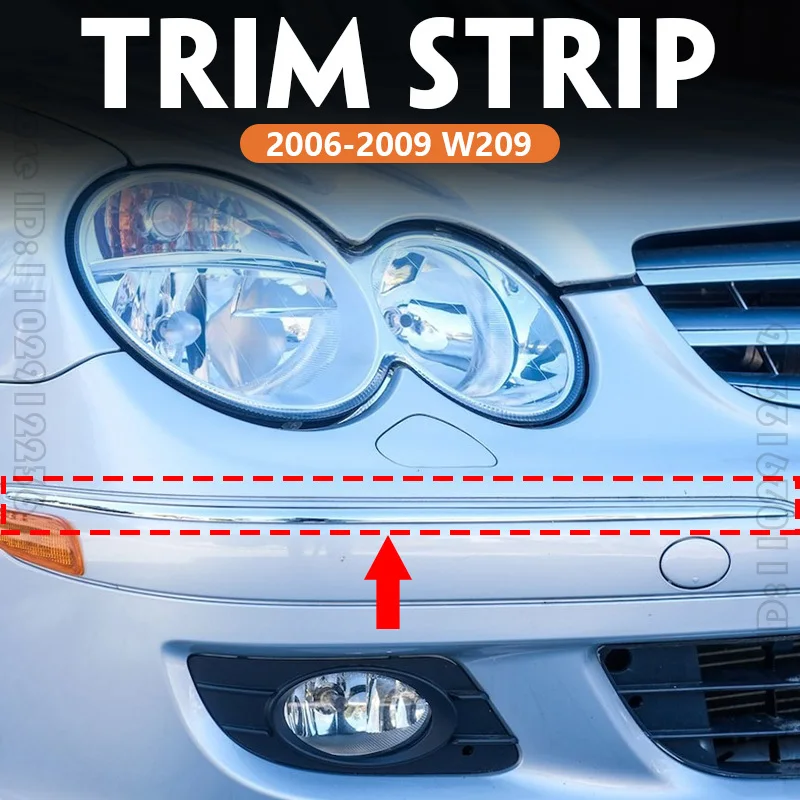 Для 2006-2009 W209 Mercedes Benz CLK350 CLK500 CLK550 CLK55 CLK63 AMG передний бампер хромированная накладка