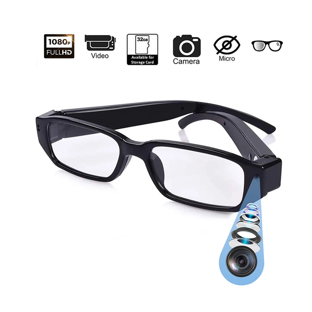 

Wearable HD 1080P Mini Glasses Camera Portable Video Recording Camcorder Outdoor Security Action Recorder Surveillance Cam