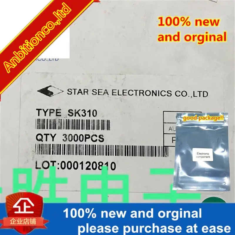 

30pcs 100% new and orginal 3A100V Schottky barrier DO214AB silk-screen SK310 in stock