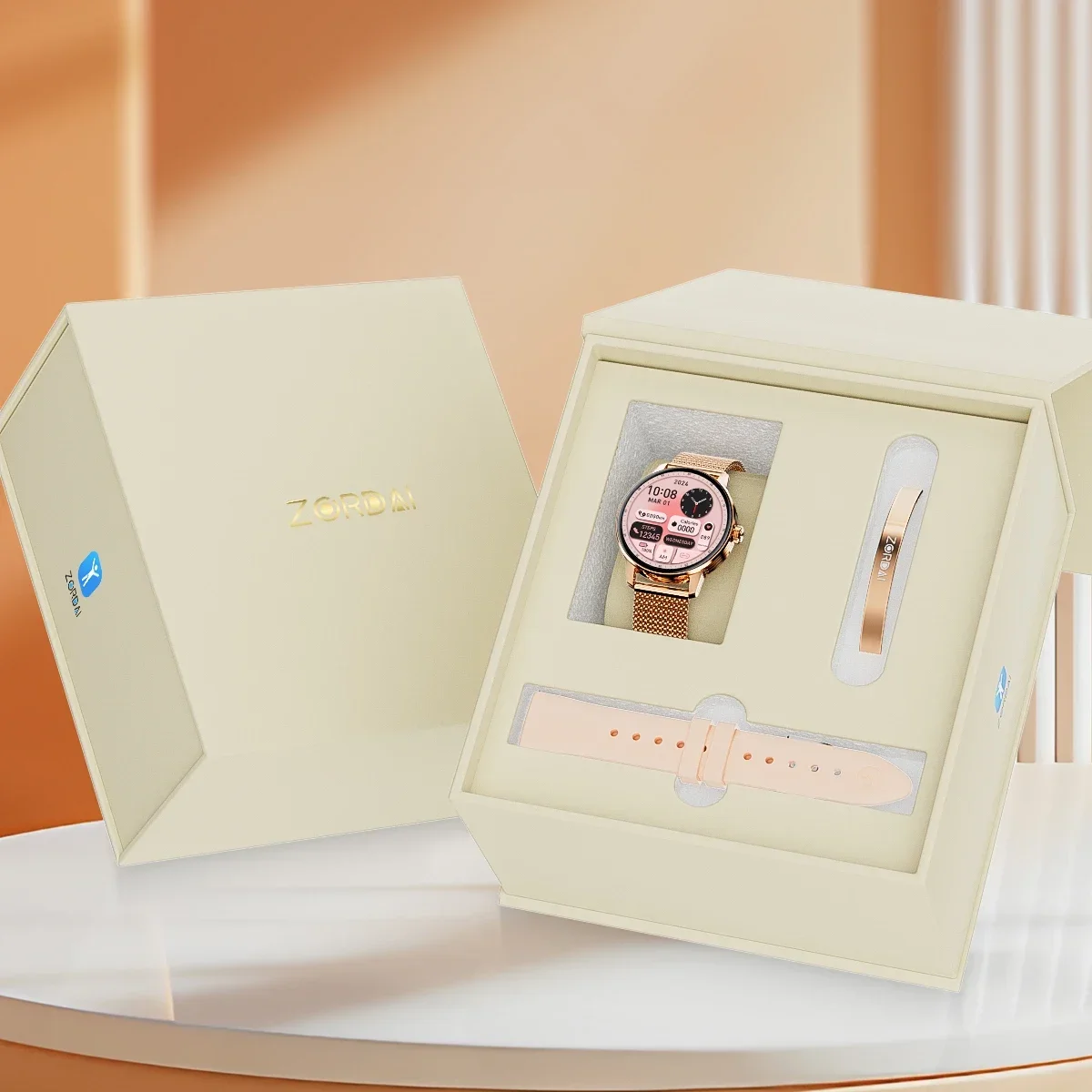 Смарт-часы Zordai с Bluetooth и пульсометром для мужчин женщин