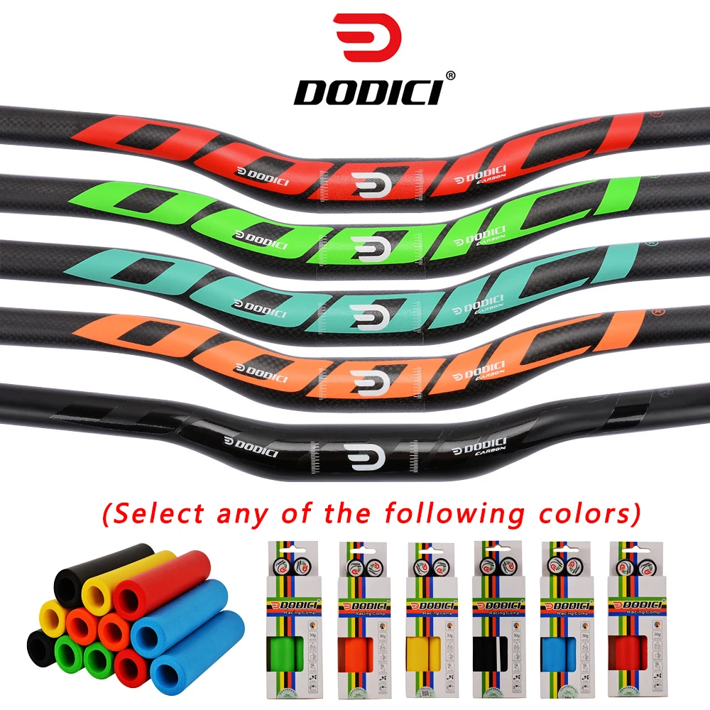 

DODICI Mountain Bike Swallow-shaped Handlebar Carbon Fiber Handlebar 31.8mm 690/720/740mm Riser 18mm 5 degree handlebar 3K Matte