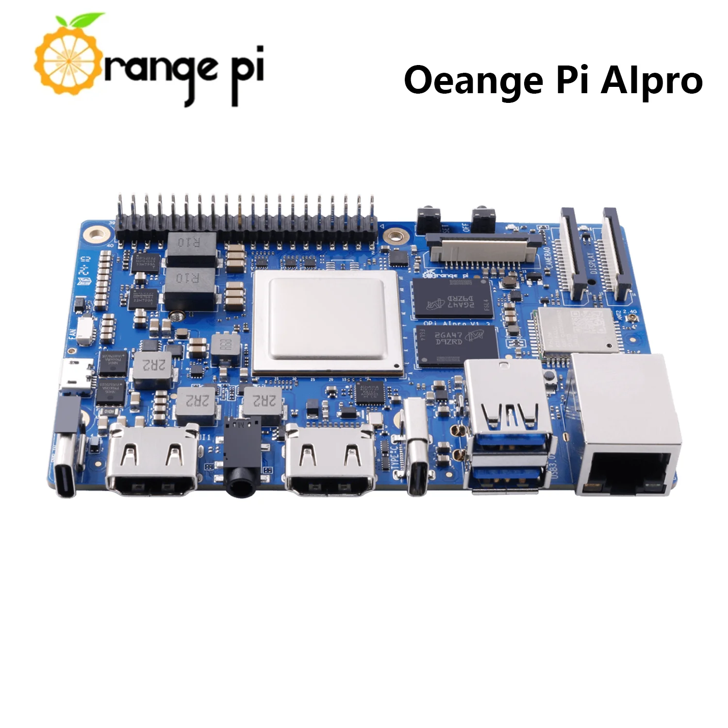 Плата разработки Orange Pi AIpro плата Ascend AI Wi-Fi 5 + BT4.2 поддерживает 8-12TOPS мощность