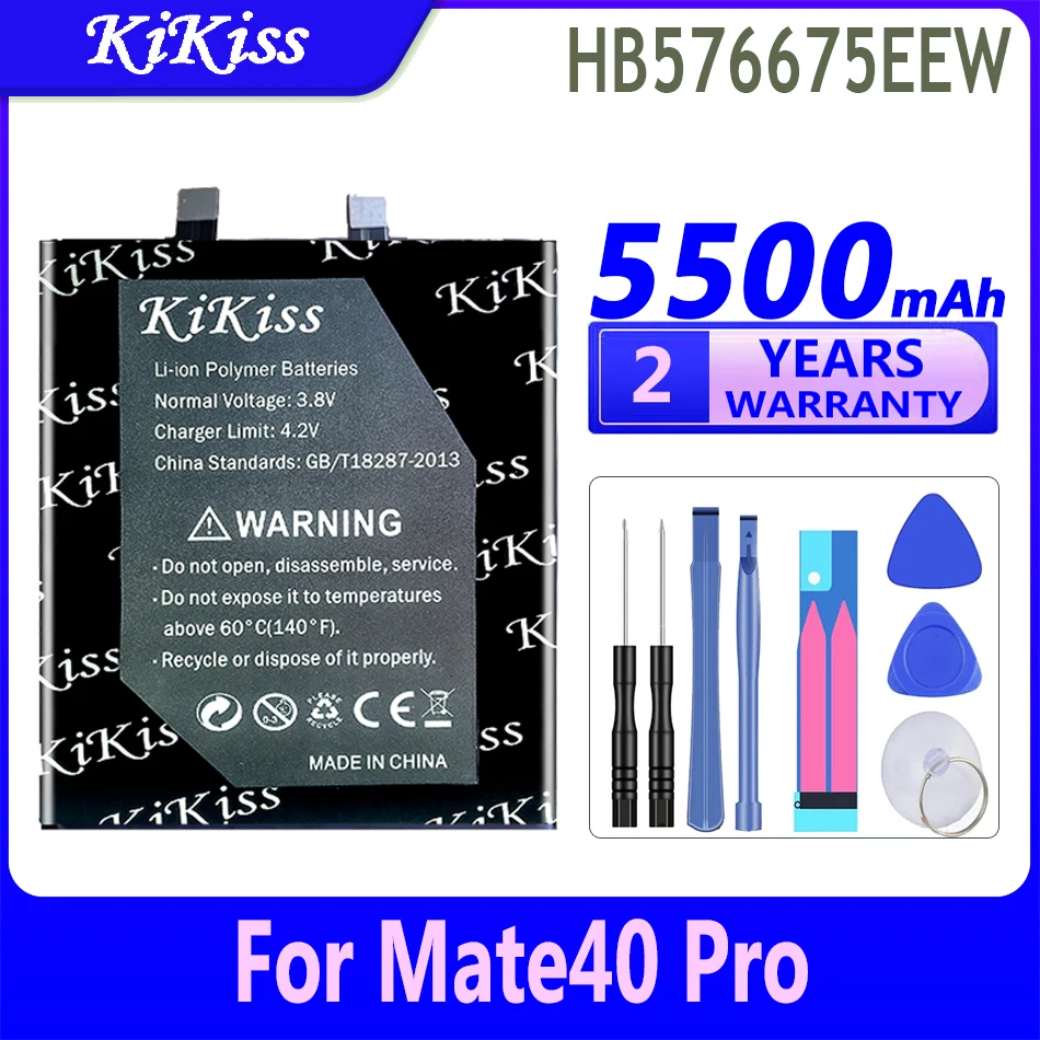 Мощный аккумулятор KiKiss 5500 мАч HB 576675 EEW для huawei Mate 40 Pro NOH-AN00 AN01 AL00 аккумуляторы