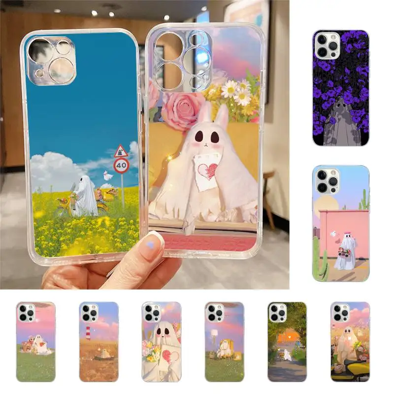 

Cute Ghost Phone Case For Iphone 7 8 Plus X Xr Xs 11 12 13 Se2020 Mini Mobile Iphones 14 Pro Max Case