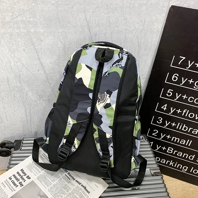 Fashion Printing Men Mochila Black Laptop Backpack Girls Nylon Bagpack High Capacity Teenage Student SchoolbagWomen Travel Bag