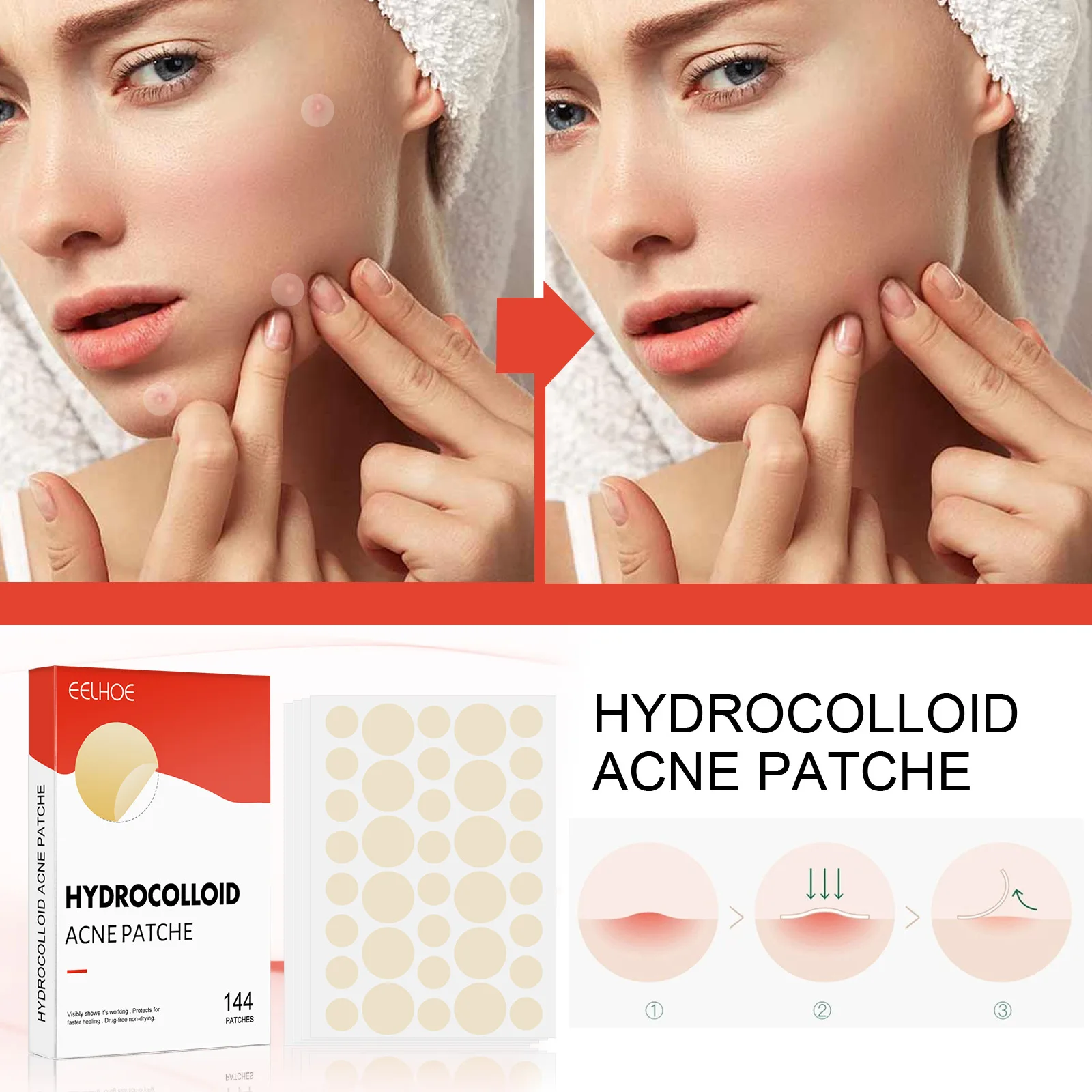 

Acne Pimple Patch Face Mask Invisible Acne Stickers Blemish Treatment Skin Tag Remover Tool Skin Care Facial Cream Hydrocolloid