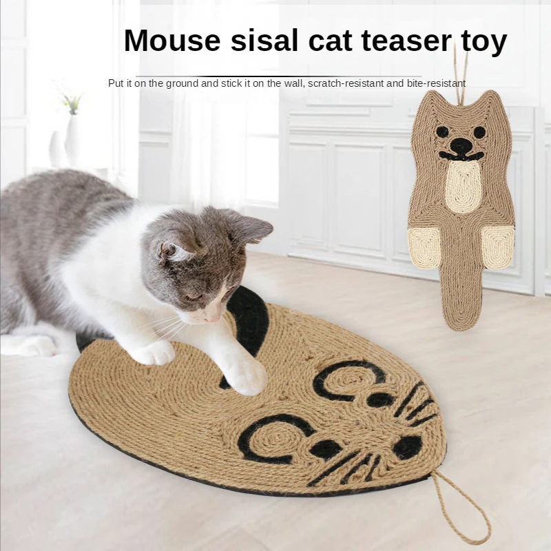 

Natural Sisal Cat Scratcher Mat Horizontal Cat Floor Scratching Pad Rug Scratch Pad for Cat Grinding Claws&Protecting Furniture