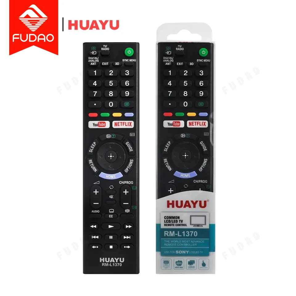 

HUAYU RM-L1370 Universal TV Remote Control Used For Sony Bravia LCD LED HD Smart TVs, With Netflix YouTube Buttons