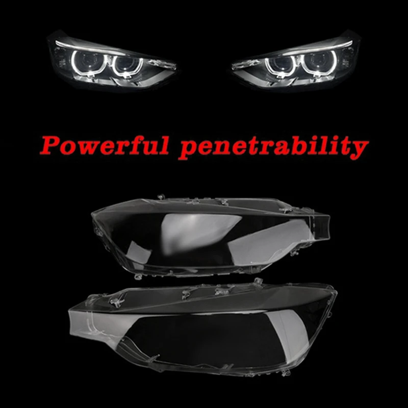 2X Car Headlight Glass Head Light Lens Shell Cover For BMW F30 F31 3 Series 2013 2014 2015 2016 Left enlarge