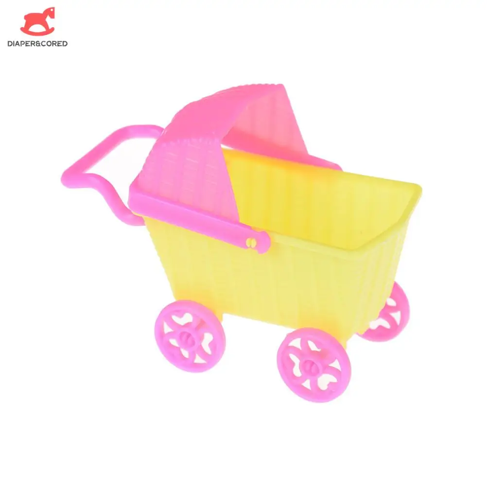 

1pcs Children's Toys Mini Doll Shopping Cart Toy Doll Supermarket Pretend Play Handcart Accessories Gifts For Kids