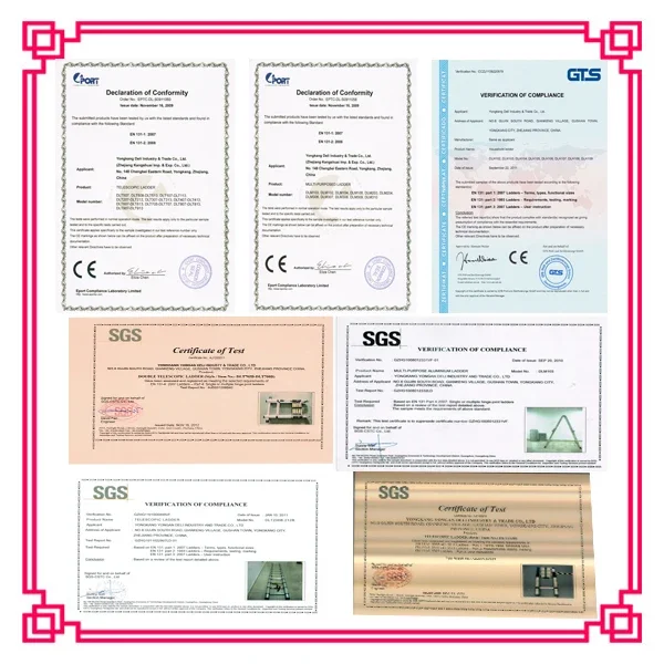 Deliladder алюминиевая телескопическая лестница с стабилизатором EN131 AS/NZS