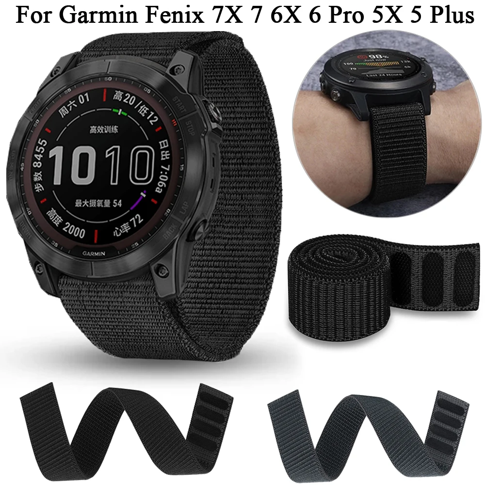 

22 26mm Wrist Strap Nylon Band For Garmin Fenix 7X 7 6X 6 Pro 5X 5 Plus 3 3HR 945 Smartwatch Watchband Fenix 6XPro 5XPlus Correa