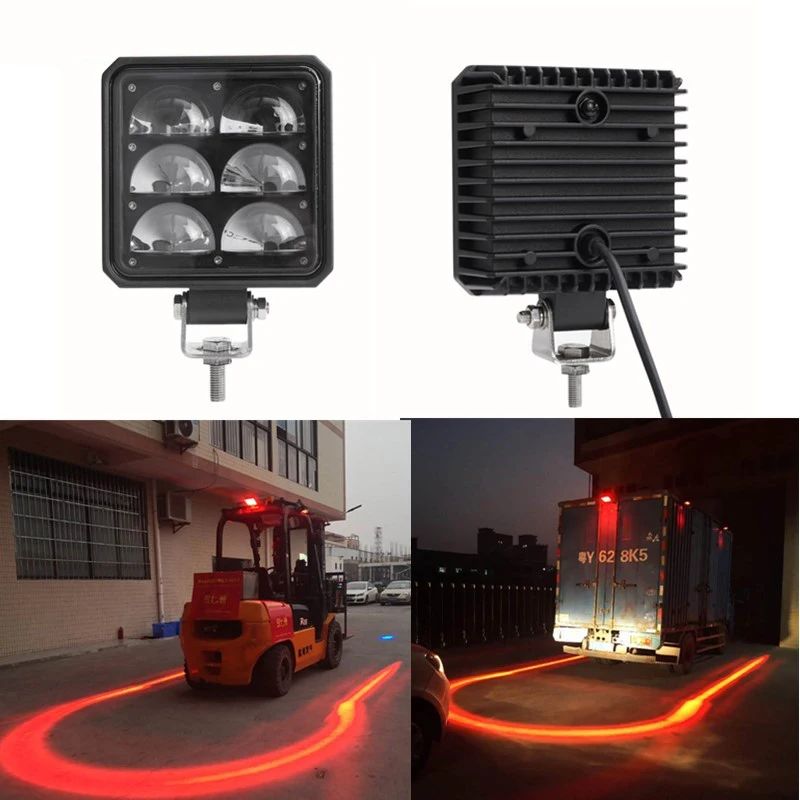 

1x 12V-80v Red blue Working Light Vehicle Safety Lamp LED Forklift Light Fork Truck Red Yellow Flashing Warning Arc beam Light
