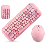 seenda wireless keyboard mouse combos for desketop laptop notebook 2 4g wireless number pad pink girl keyboard and mouse for pc