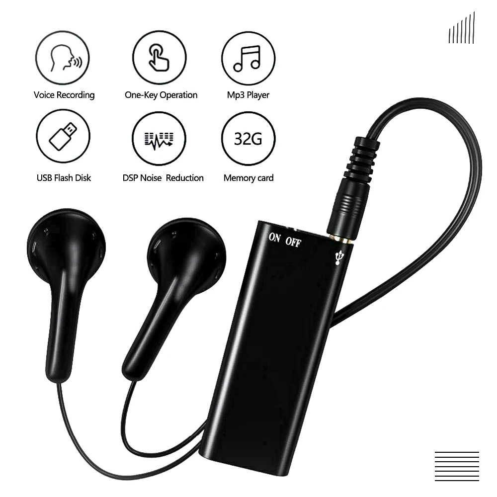 Usb Mp3 Player Compact Voice Recorder Mini Tape Recorder For