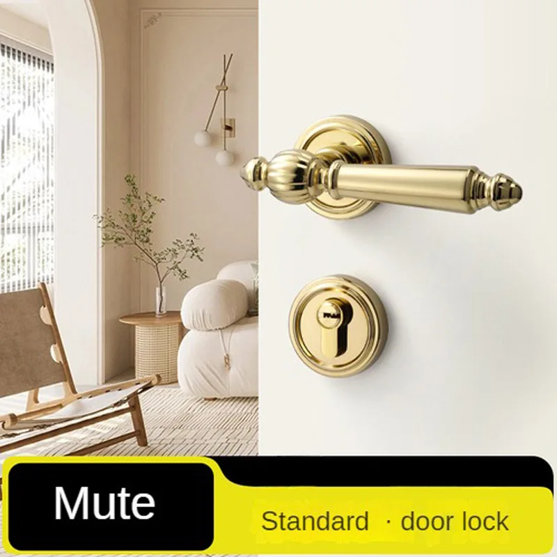 

Дверной замок для спальни, бесшумные Золотые замки для помещений, магнитный деревянный дверной замок, раздельные дверные замки, петли или дверной упор на выбор