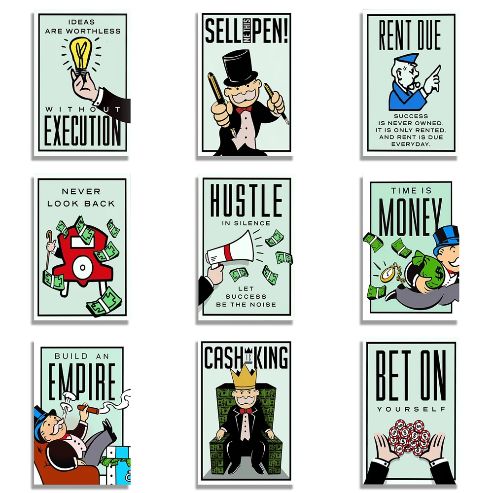 Вдохновляющая Картина время и деньги мультяшный аниме зарабатывает