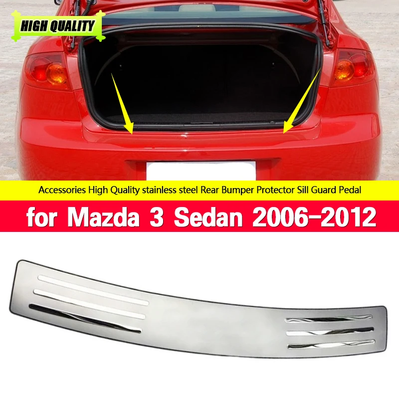 

Защита для заднего бампера Mazda 3 Sedan 2006-2012 из нержавеющей стали