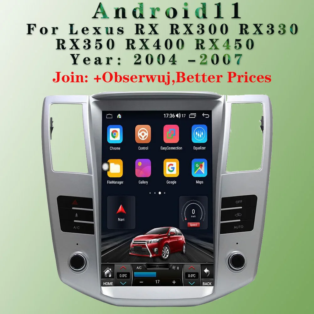 

Android 11.0 Car Radio for Lexus RX RX300 RX330 RX350 RX400 RX450 2004 - 2007 Car Stereo Radio Player GPS Navigation in-Dash DSP