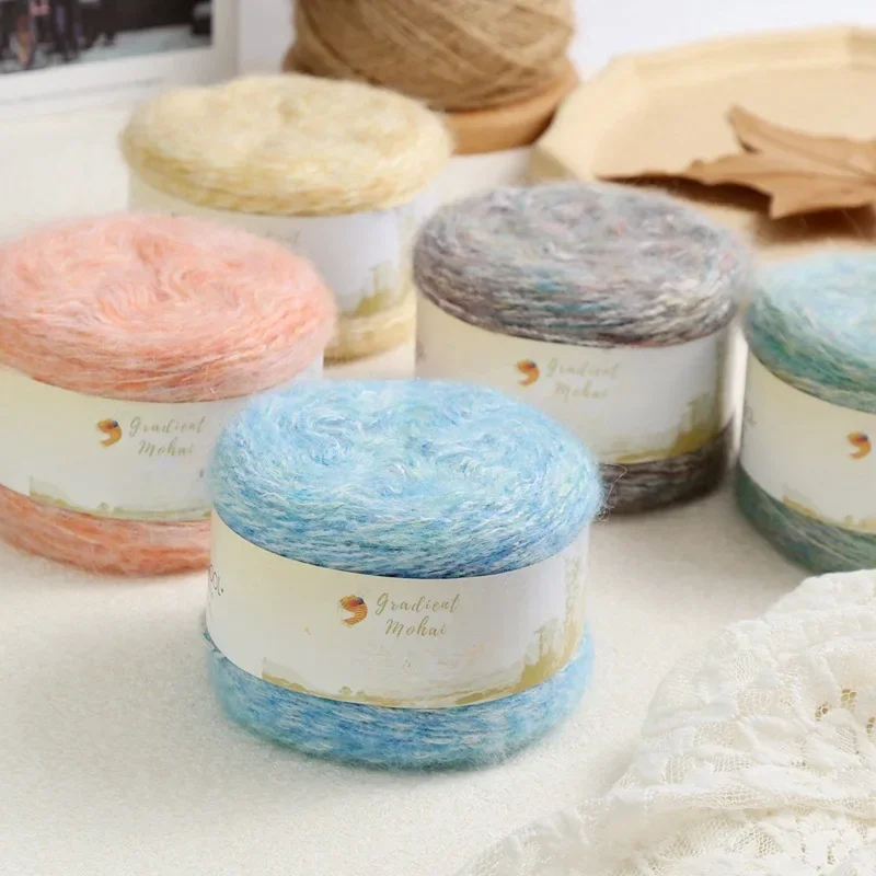 2 шт. X 100 г мохеровая пряжа градиентная звезда нить Радужная Сделай Сам ручное