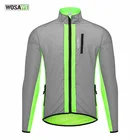 Мужская Светоотражающая куртка WOSAWE, флисовая водонепроницаемая ветрозащитная куртка для бега на открытом воздухе, шоссейный велосипед