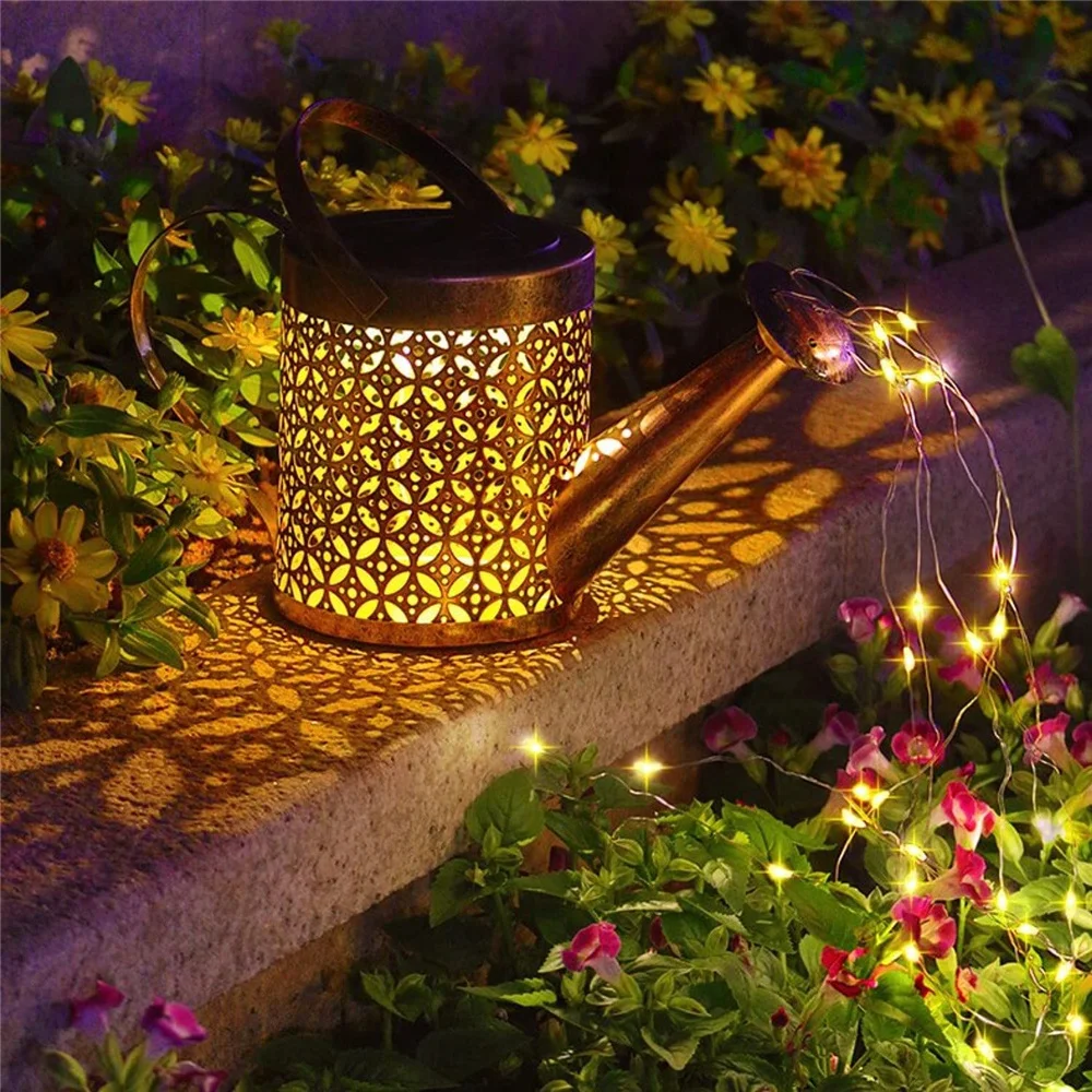 

Outdoor Waterproof Solar Watering Can Lights LED Kettle Light Yard Art Garden Decoration Lamp Water Sprinkle Landscape Lamps