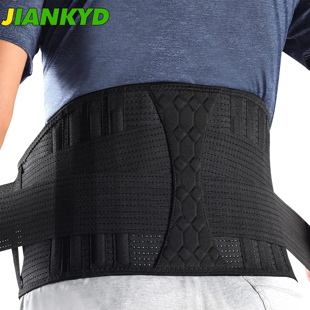 

Adjustable Back Lumbar Support Belt Breathable Waist Brace Strap for Lower Back Pain Relief, Herniated Disc, Sciatica, Scoliosis