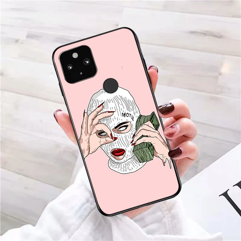 Ловушка для девушек в лыжах маска искусства курения Google Pixel 7 7Pro 6 Pro 6A 5A 4A 3A 4 XL 5 3 2 -