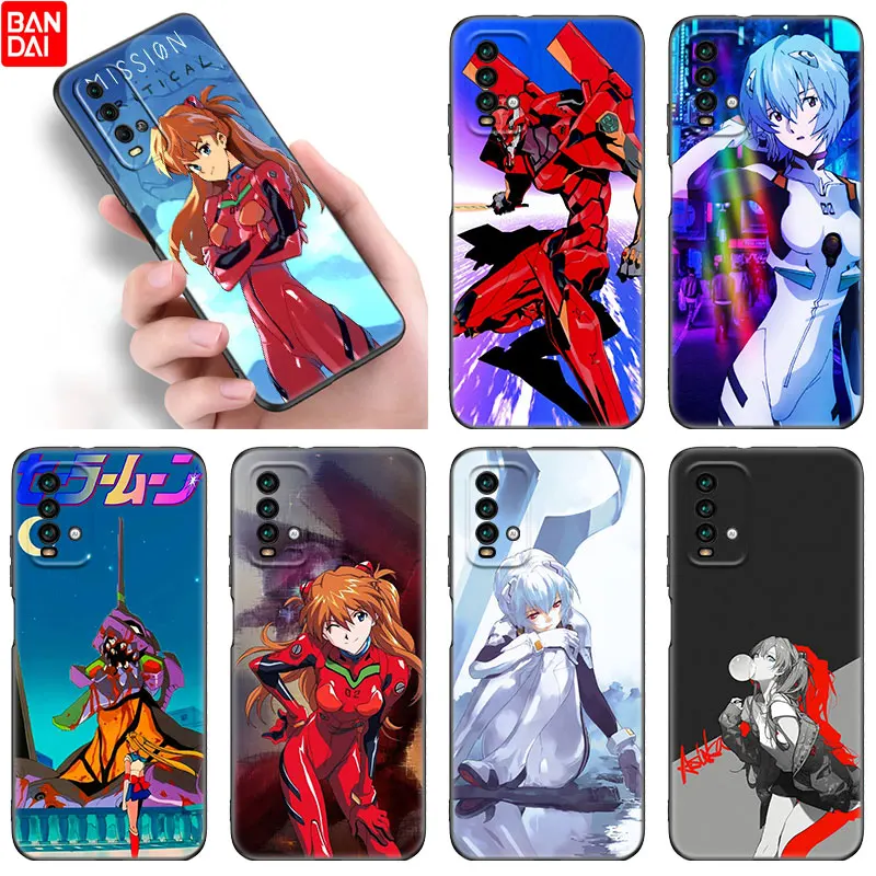 

Anime Asuka Rei Ayanami Silicone Phone Case For Xiaomi Redmi Note 11 11S 11T 11E 10 10T 10S 9S 8T 9 8 7 Pro 5G Black Soft Cover