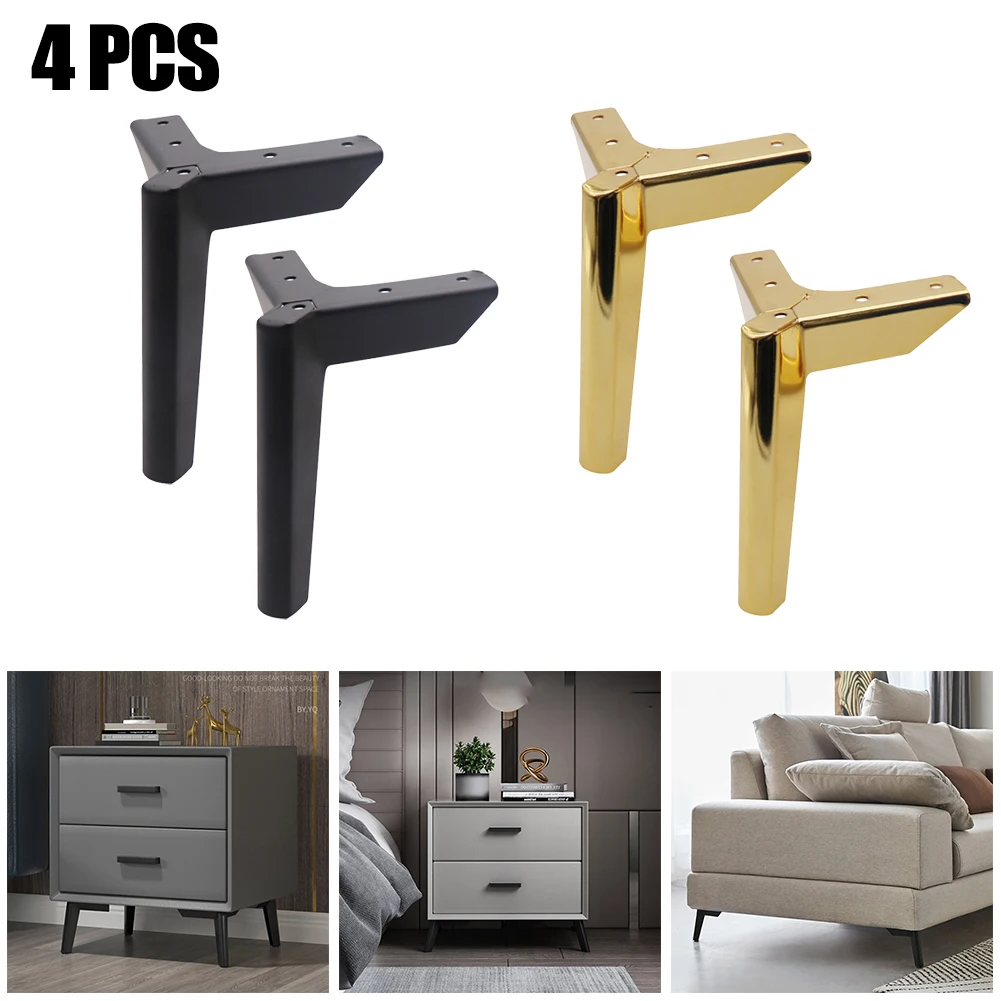 

4Pcs Furniture Legs For Metal Coffee Table Feet Bed Sofa Chair Legs Dresser Bathroom Cabinet Replacement Feet Hardware 8-15cm