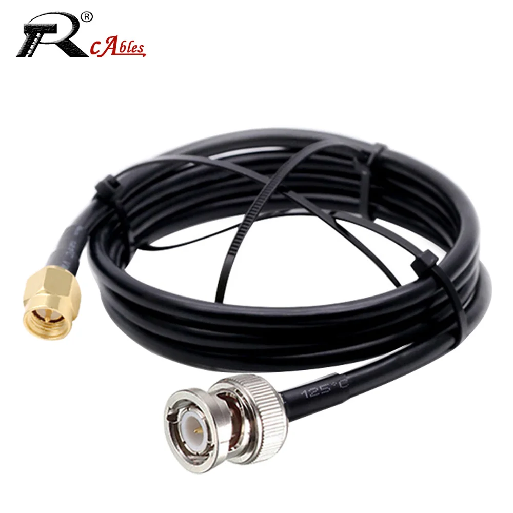 Кабель-удлинитель RG58 со штекером BNC и SMA 50 ом радиочастотный соединитель адаптер RF